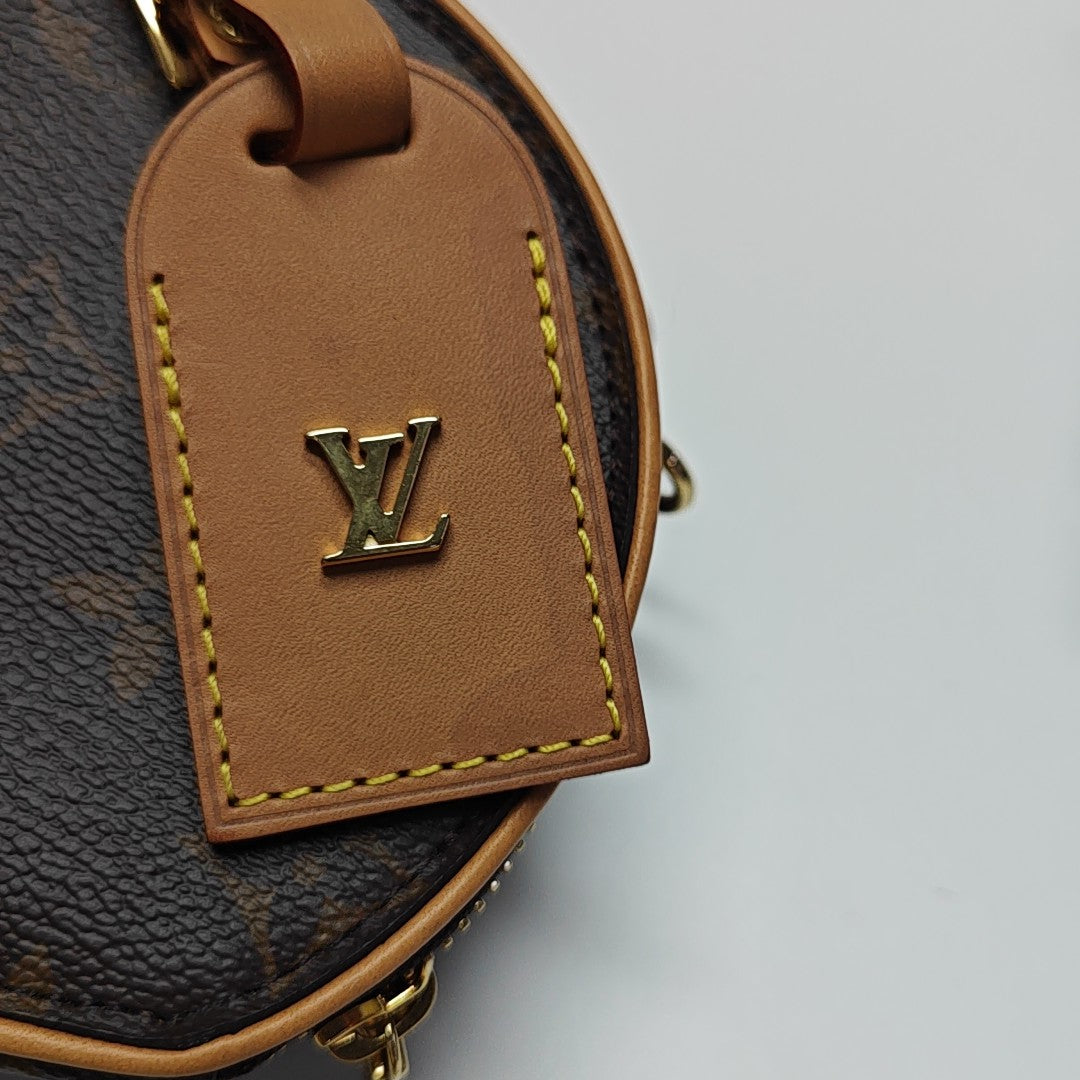 BOITE CHAPEAU Mini Monogram Coated Canvas Brown