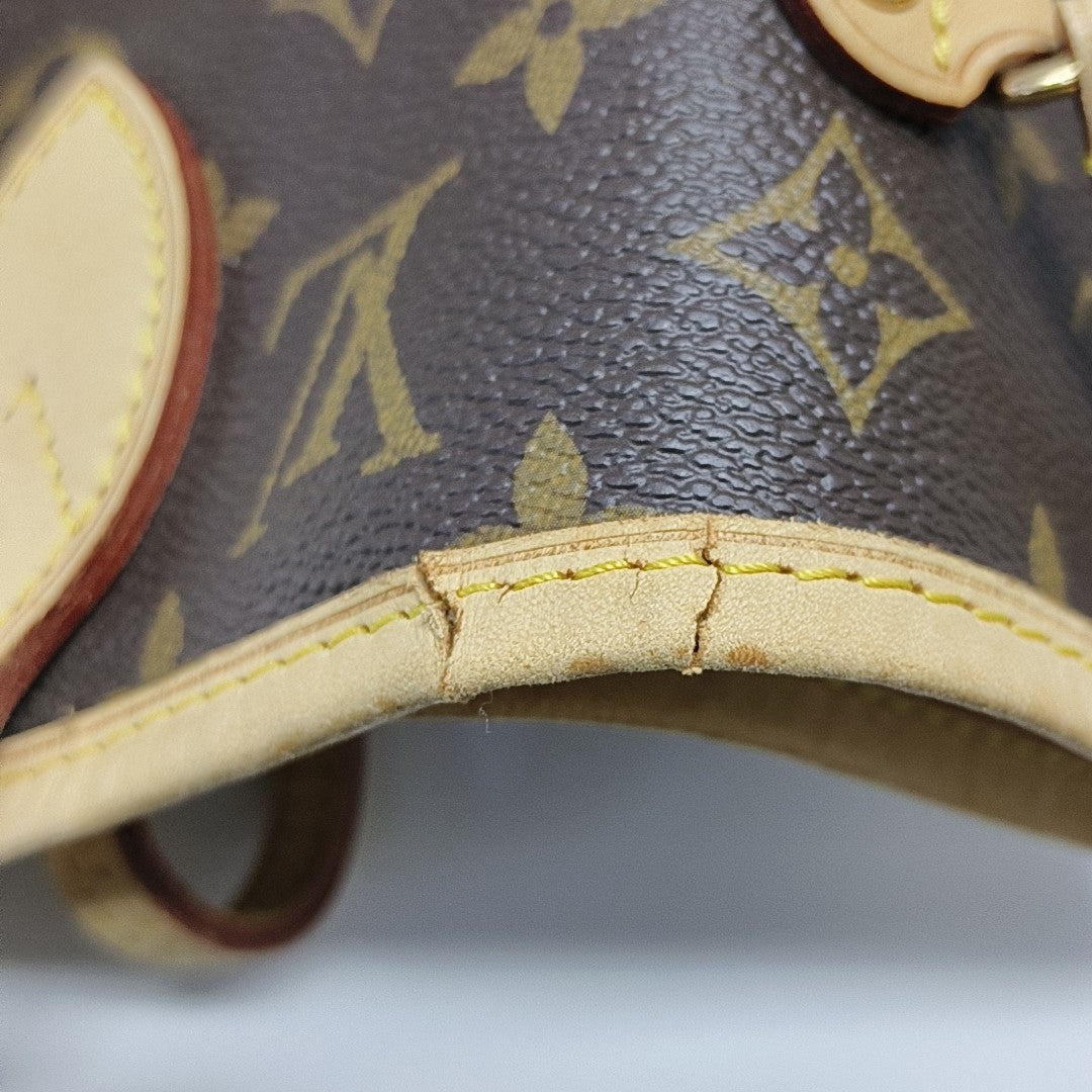 NEVERFULL MM Monogram Coated Canvas Brown