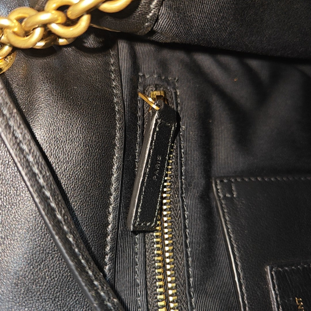 JAMIE Small Quilted Lambskin Black