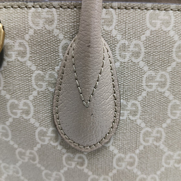Retro Small Monogram Coated Canvas Beige