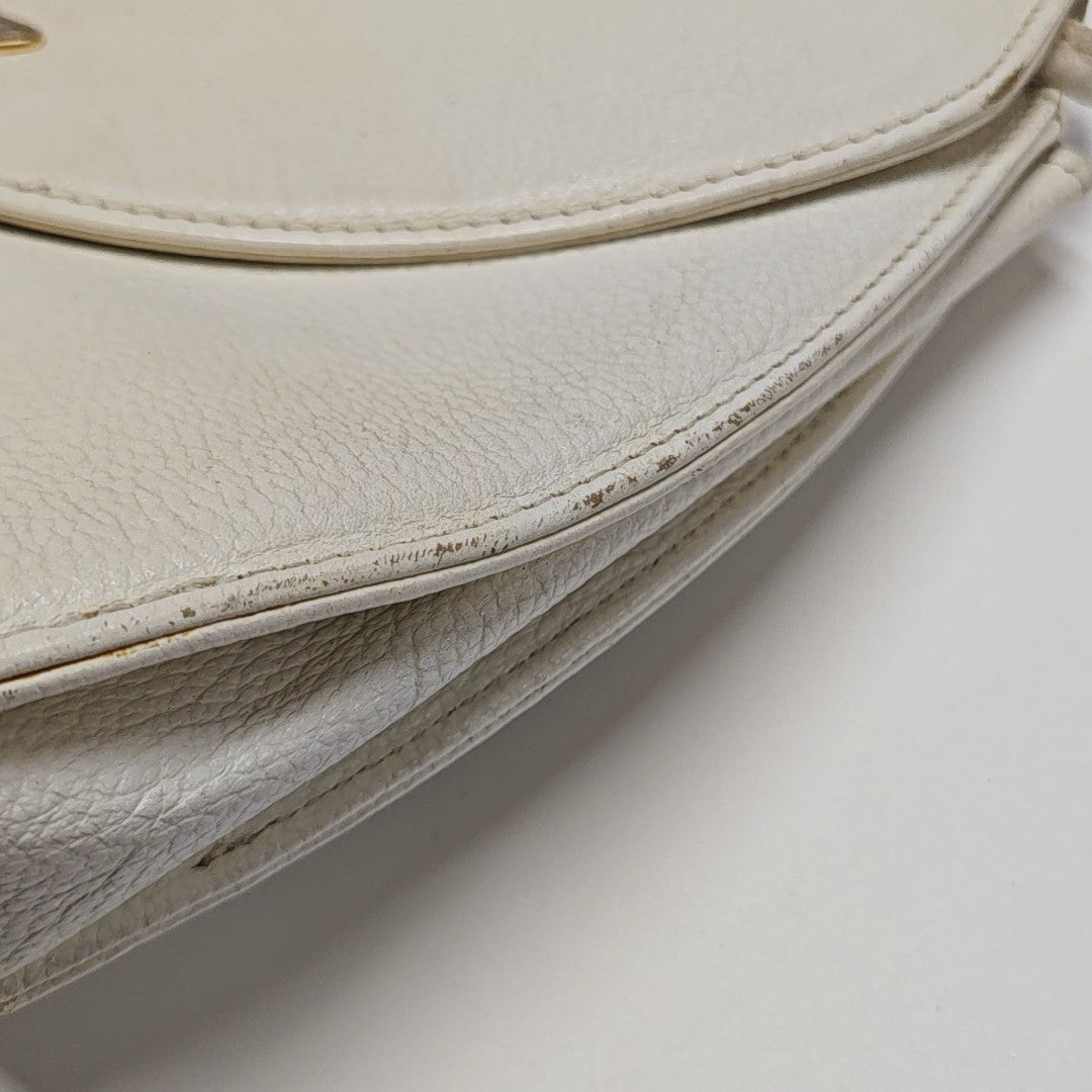 Calfskin Shoulder Bag White