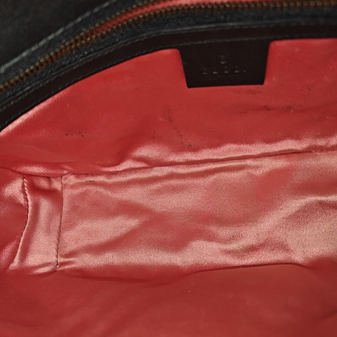GG Marmont Medium Quilted Velvet Black