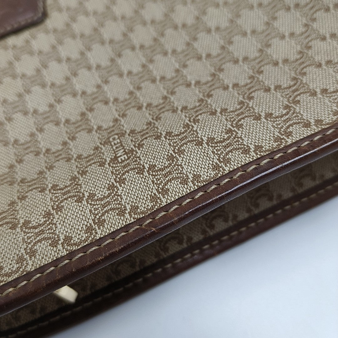 MACADAM CLUTCHES Coated Canvas Beige