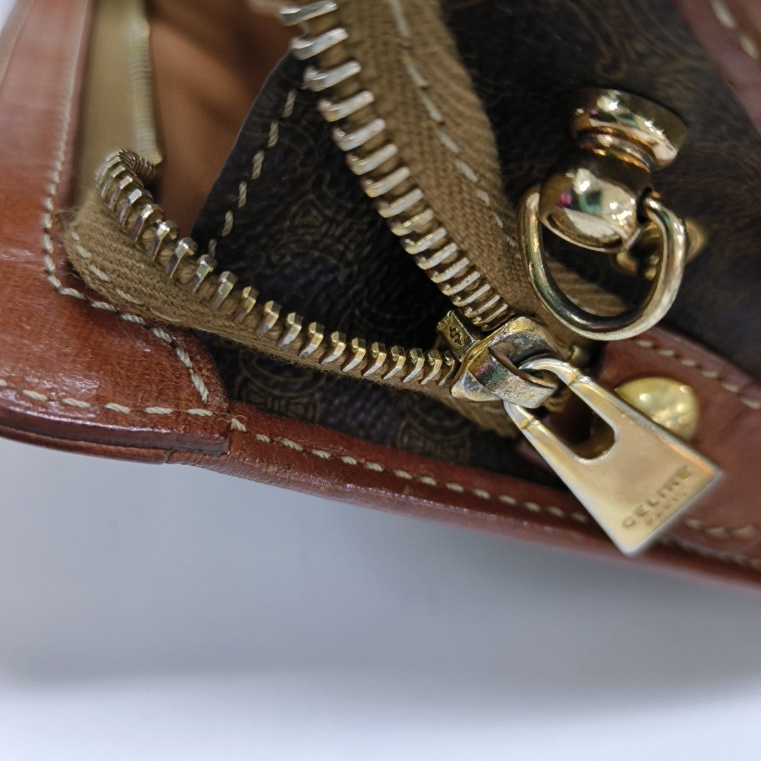 MACADAM CLUTCHES Coated Canvas Brown
