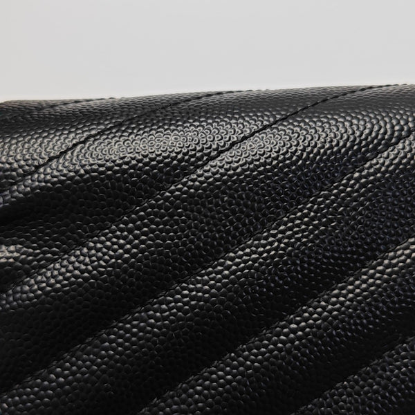 MONOGRAM Chevron Calfskin Black