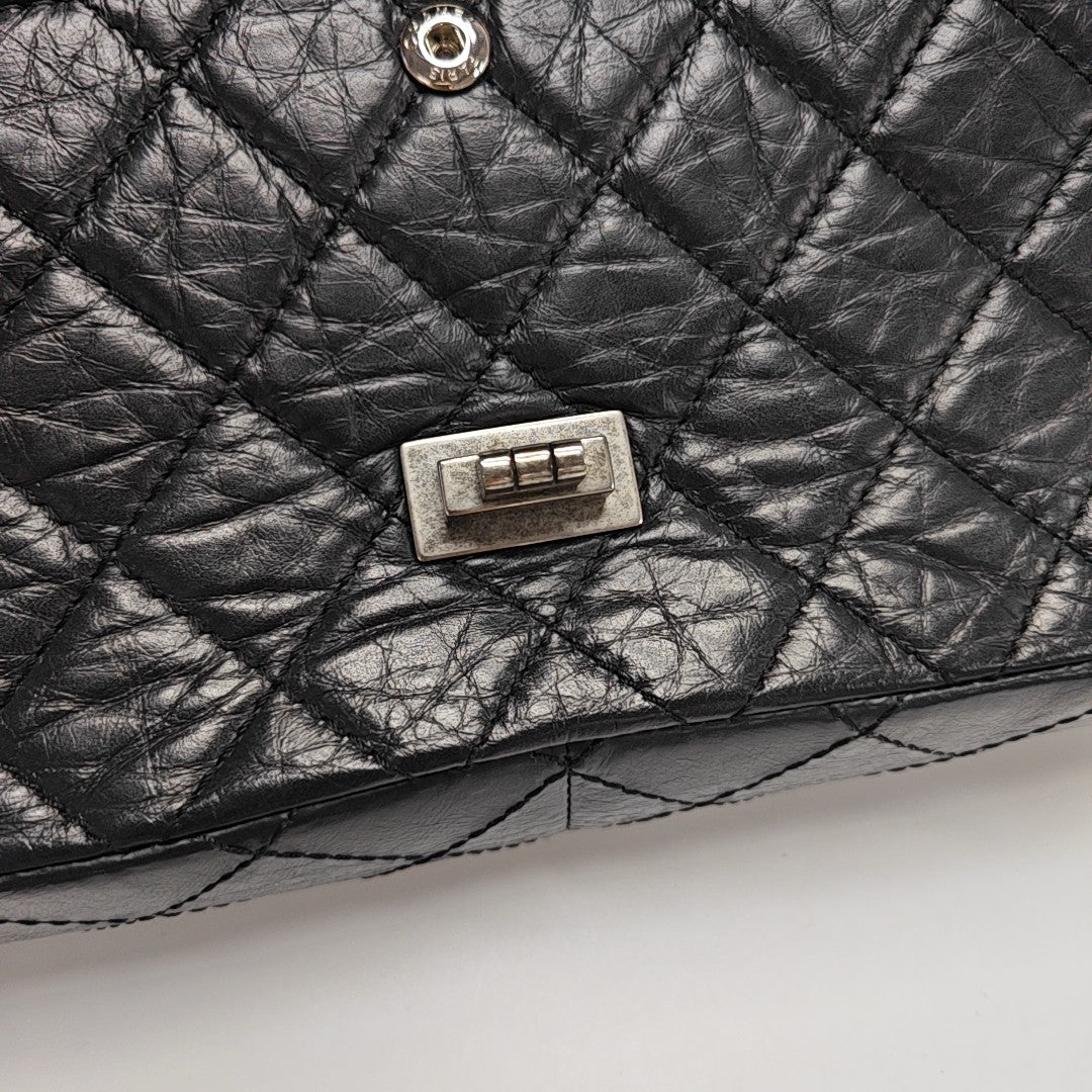 2.55 227 (jumbo) Quilted Vintage Calf Black