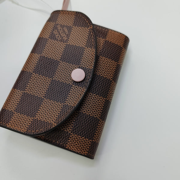 ROSALIE Damier Ebene Coated Canvas Brown Wallet