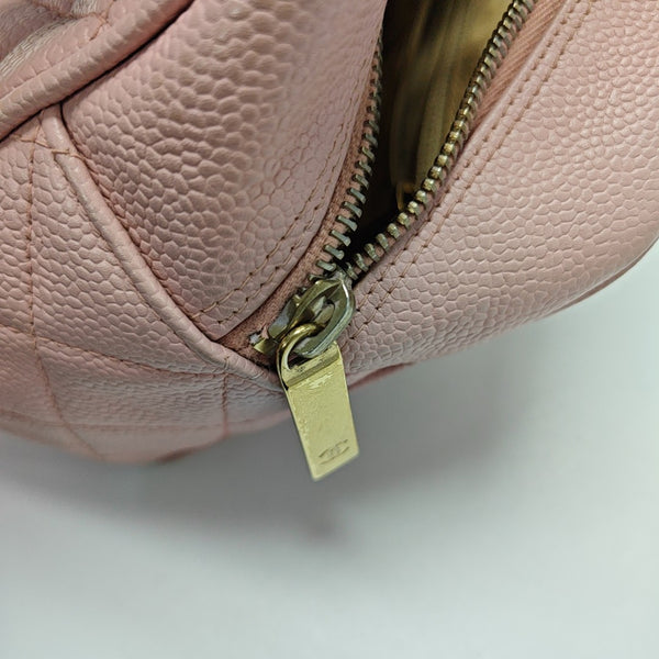BOWLER Quilted Grained Calfskin Pink