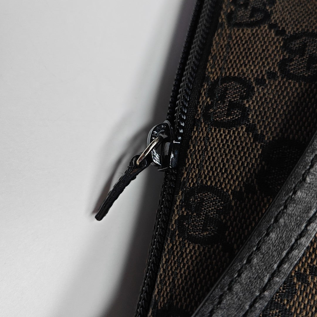 Monogram Canvas Top Handle Bag Brown