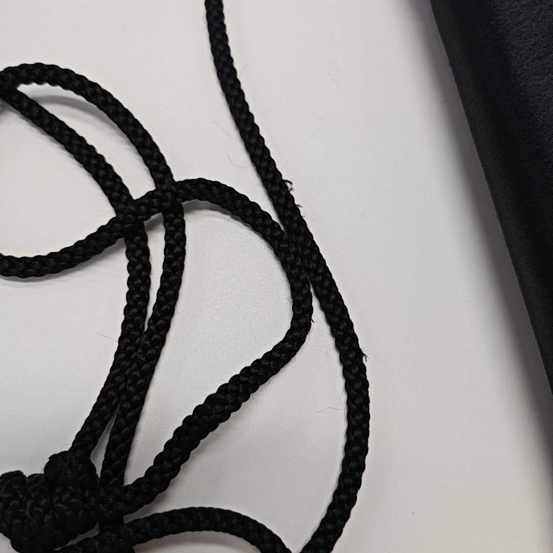 Silk Satin Shoulder Bag Black