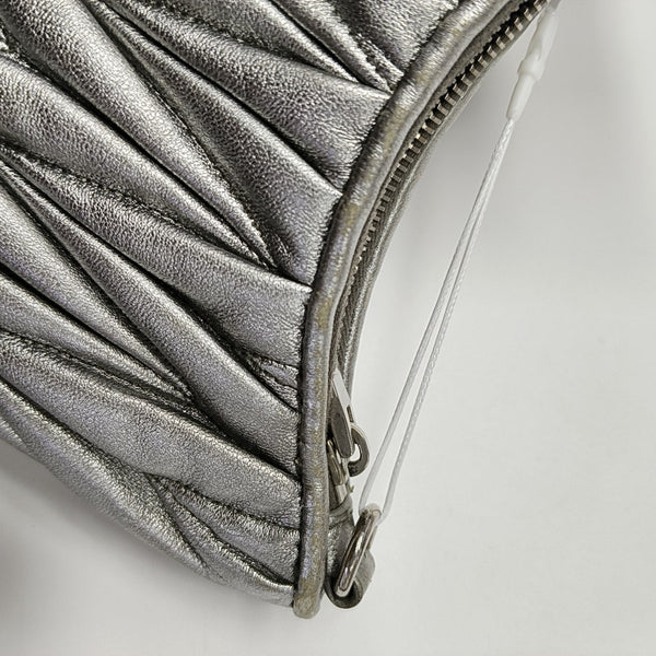 Quilted Lambskin Shoulder Bag Silver