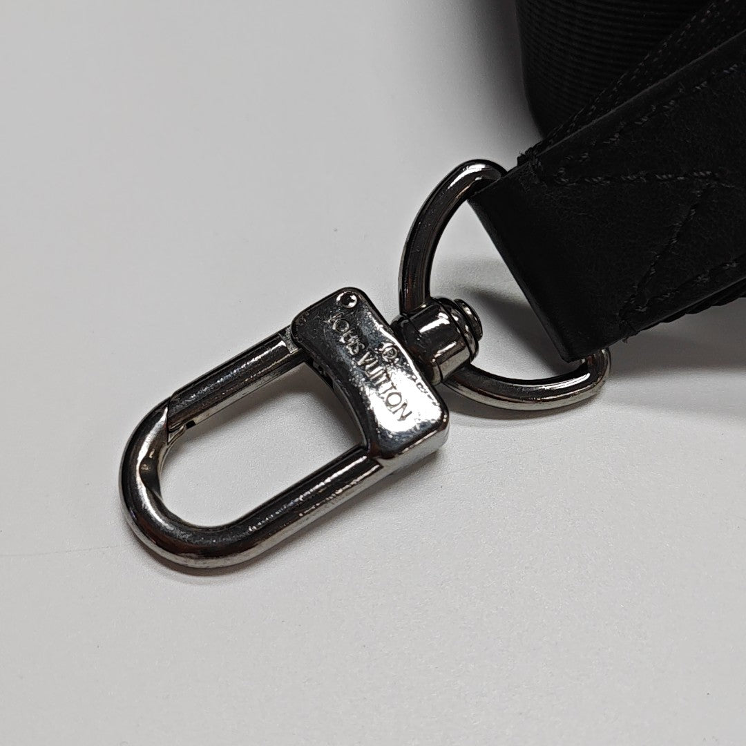 KEEPALL Monogram Coated Canvas Black