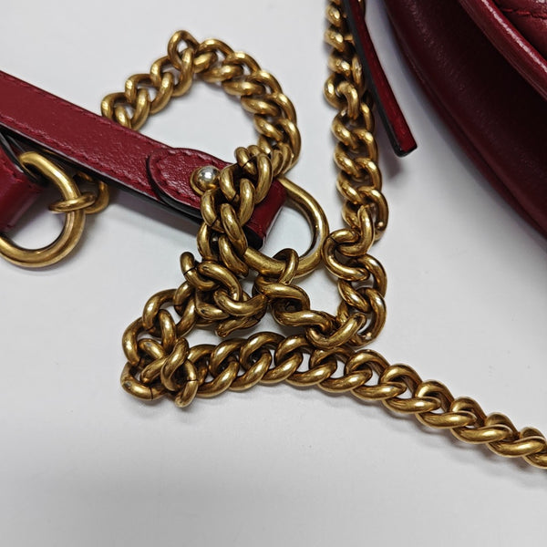 GG Marmont Mini Quilted Calfskin Red