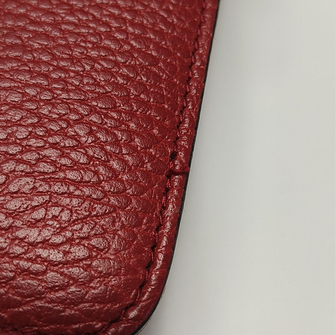 Interlocking G Small Calfskin Red