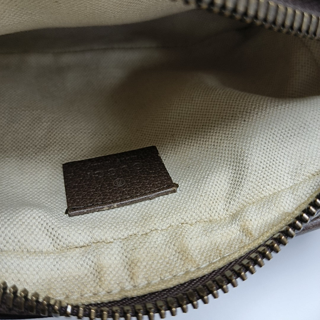 Ophidia Small Monogram Coated Canvas Beige