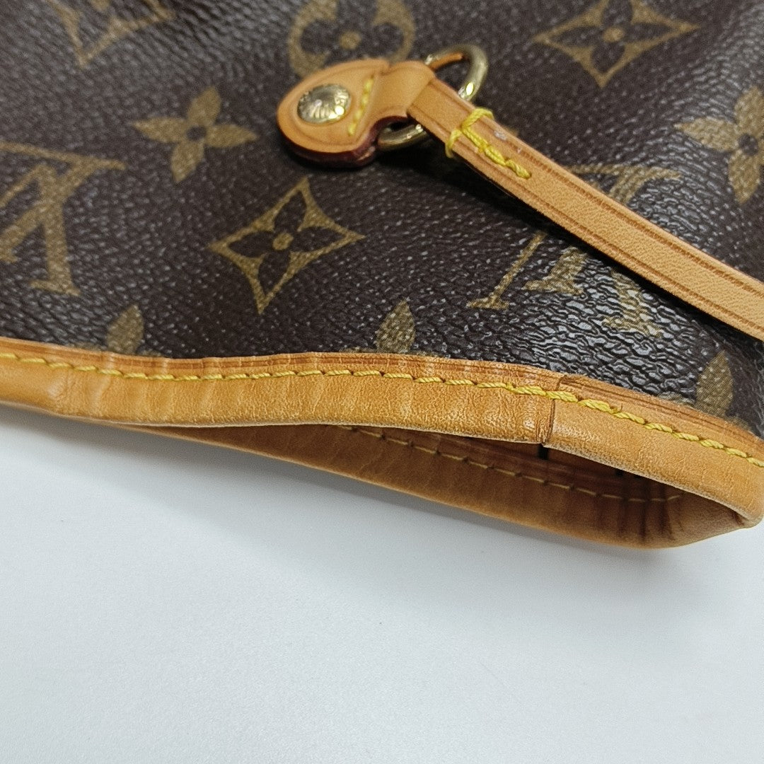 NEVERFULL MM Monogram Coated Canvas Brown