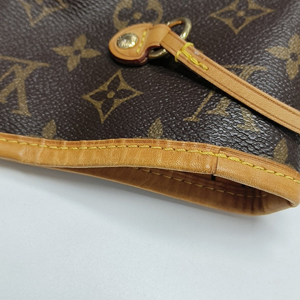 NEVERFULL MM Monogram Coated Canvas Brown