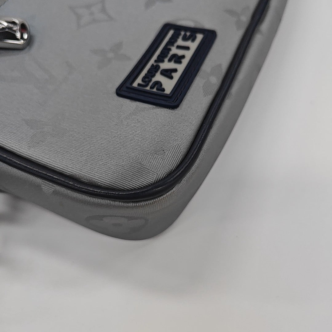 ALPHA Monogram Coated Canvas Silver