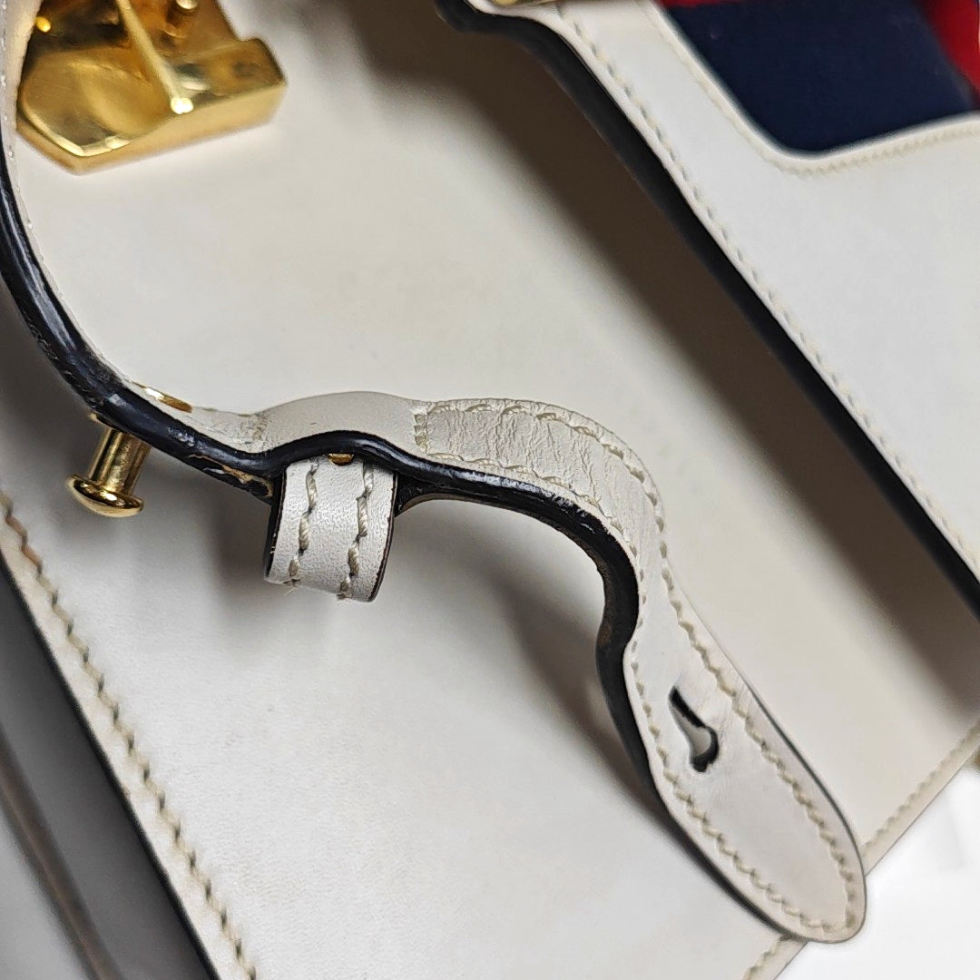 Sylvie Small Calfskin White