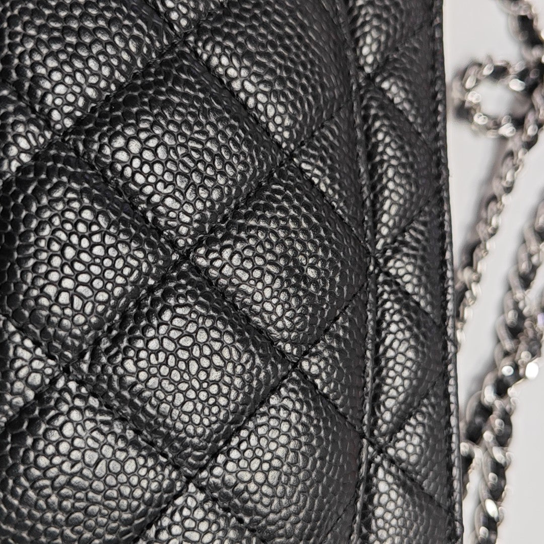 WOC Quilted Grained Calfskin Black