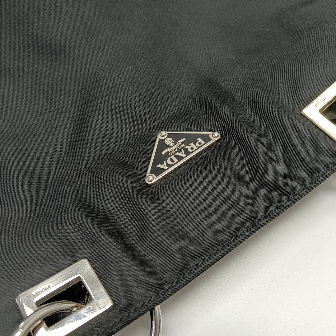 Nylon Shoulder Bag Black