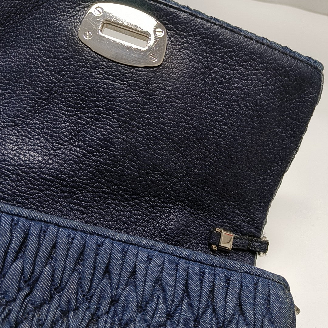 Crystal Quilted Denim Blue