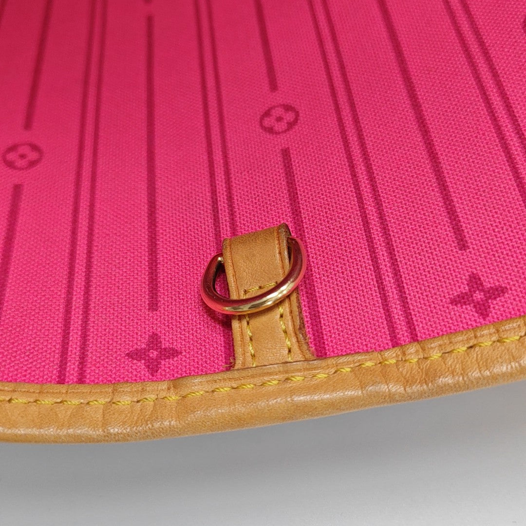 NEVERFULL MM Monogram Coated Canvas Brown