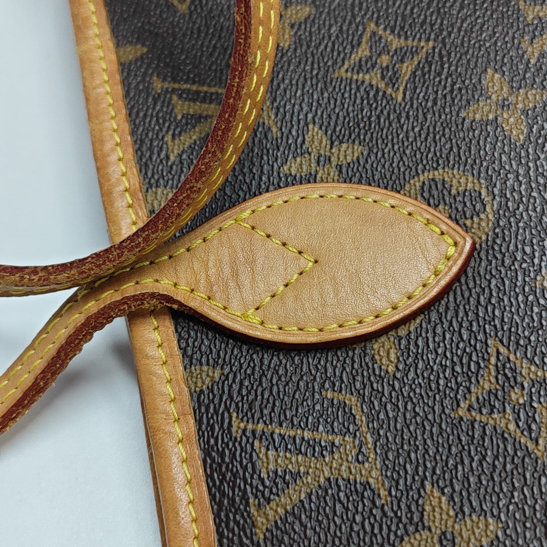 NEVERFULL MM Monogram Coated Canvas Brown