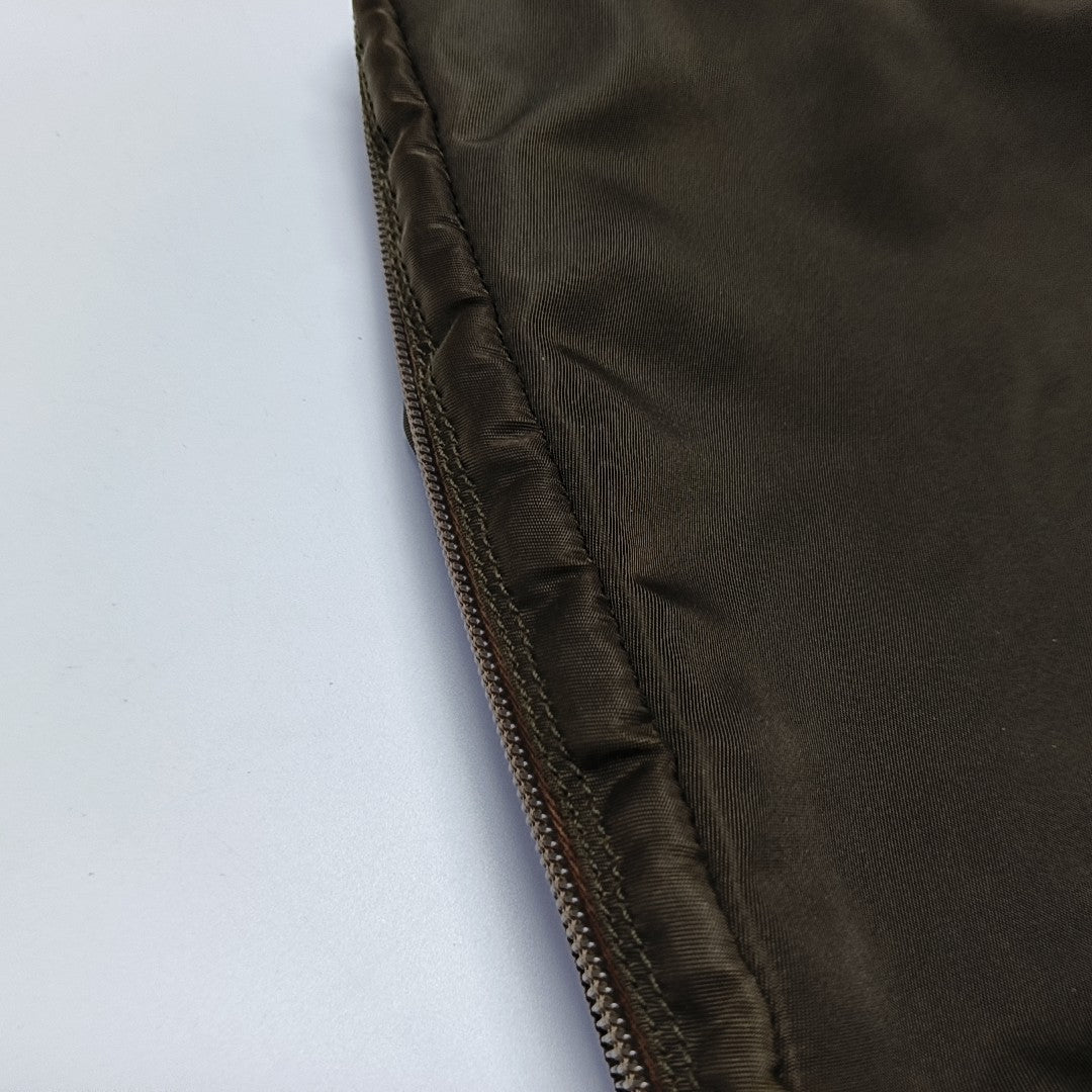 Nylon Clutch Brown