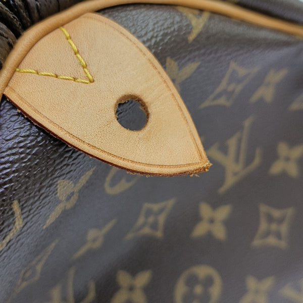 SPEEDY 35 Monogram Coated Canvas Brown
