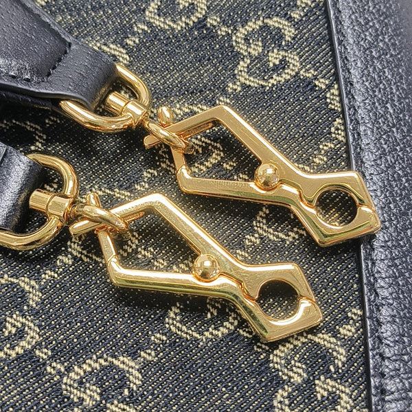 Jackie 1961 Small Monogram Denim Black