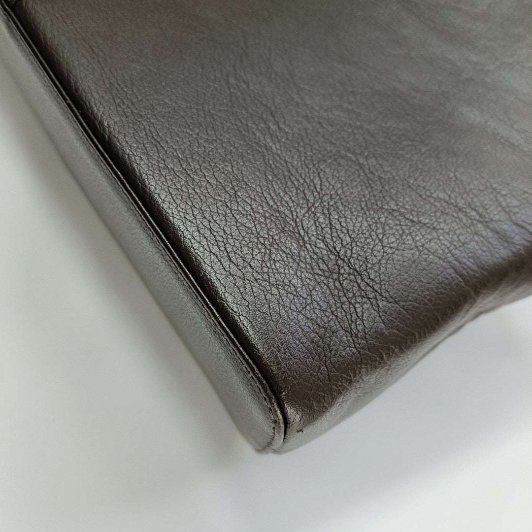 Calfskin Shoulder Bag Brown