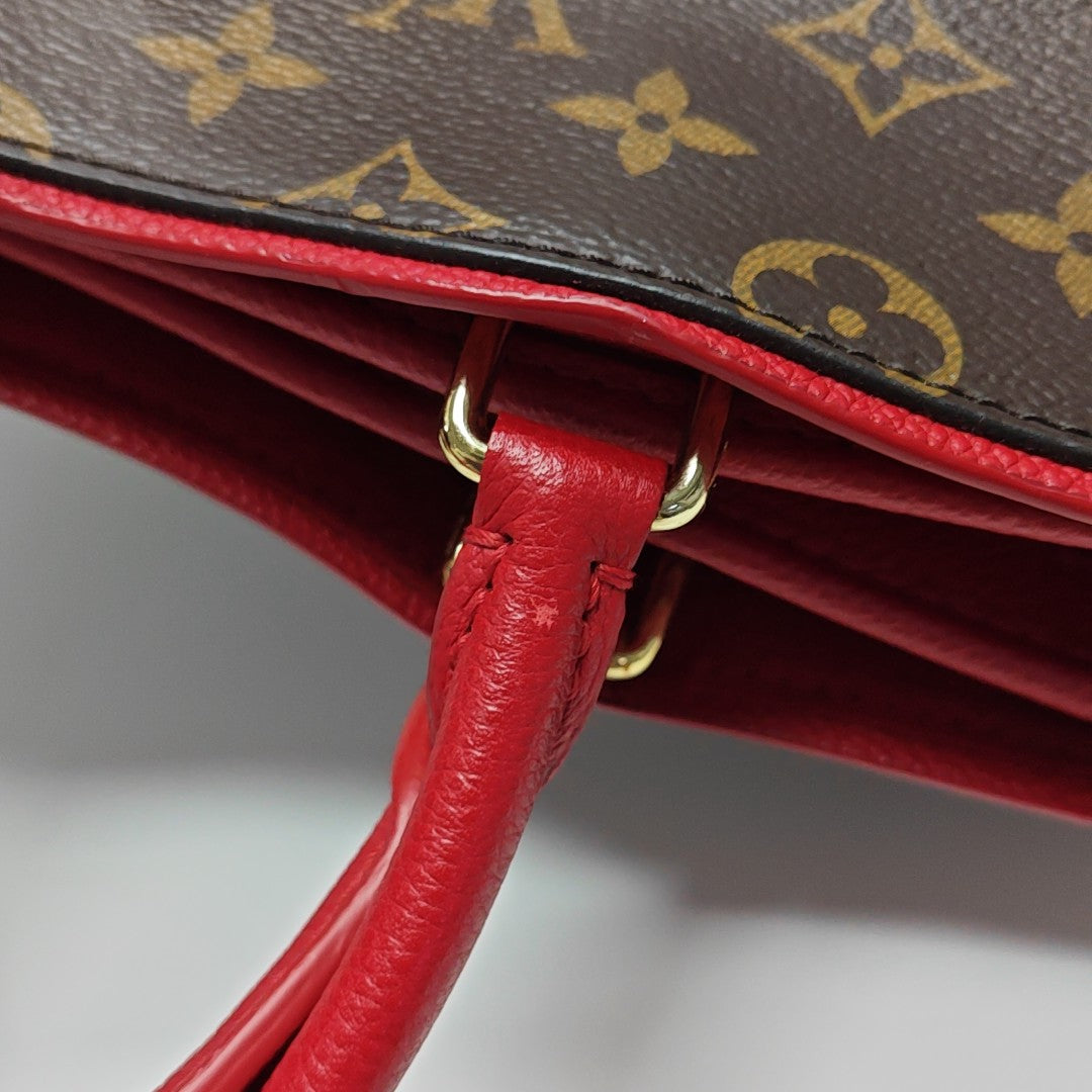 POPINCOURT PM Monogram Coated Canvas Brown