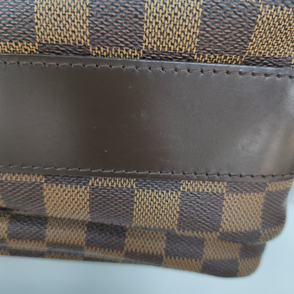 NAVIGLIO MM Damier Ebene Coated Canvas Brown