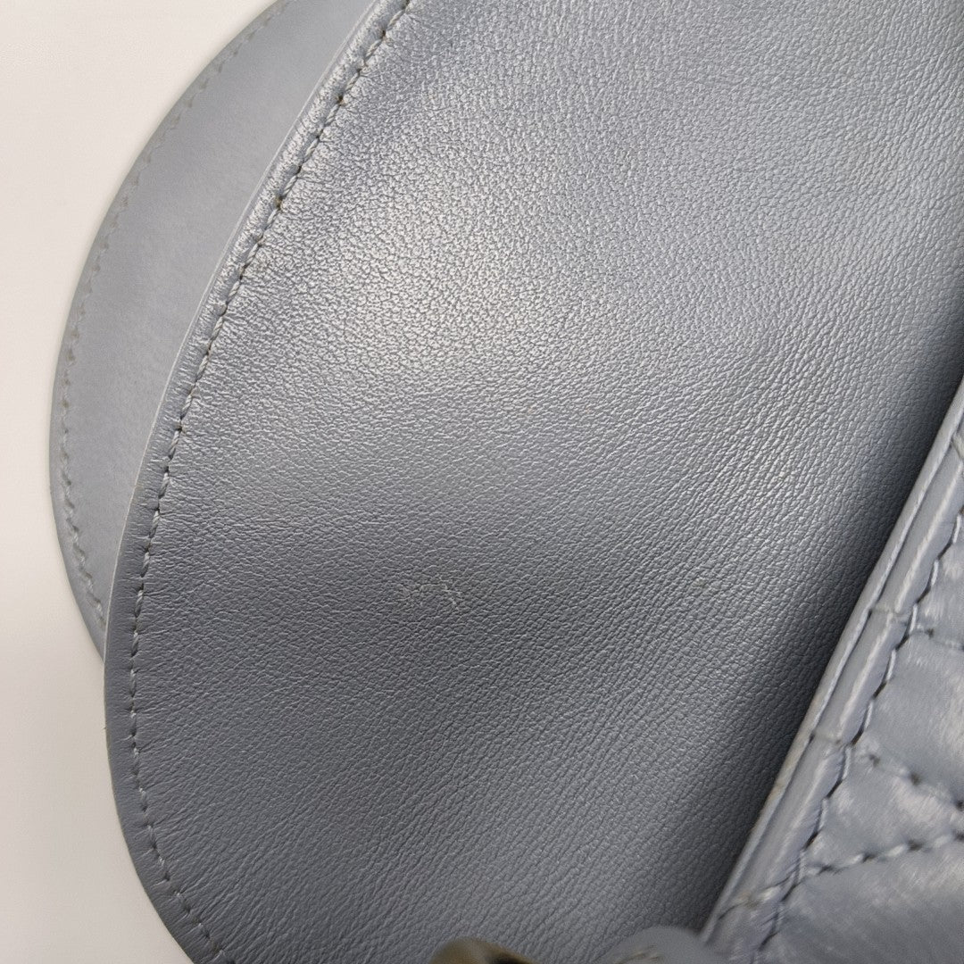 Lady Dior Mini Cannage Lambskin Blue