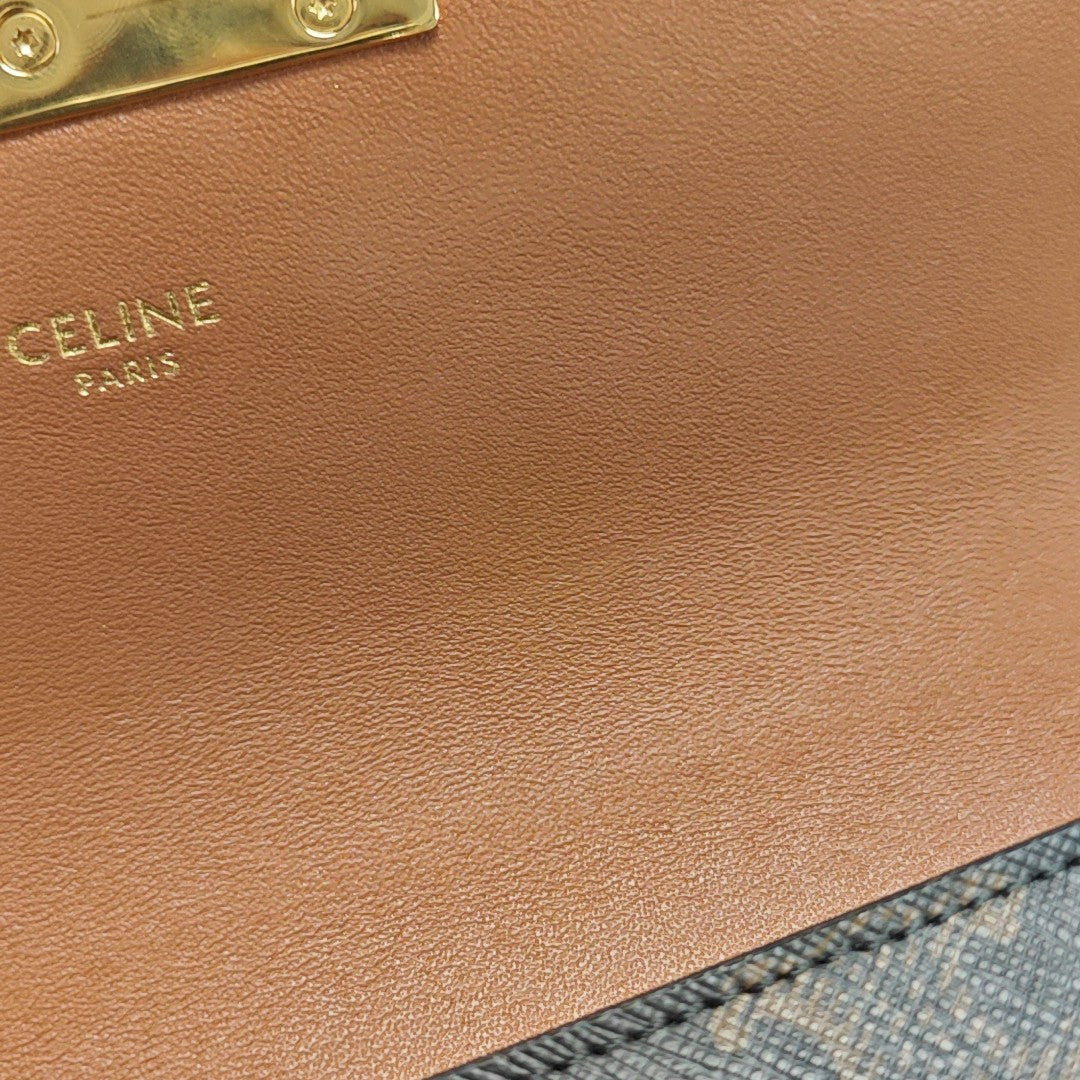 TRIOMPHE Small Coated Canvas Brown