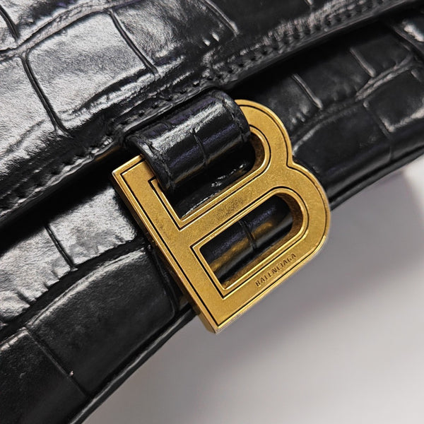Hourglass S Calfskin Black