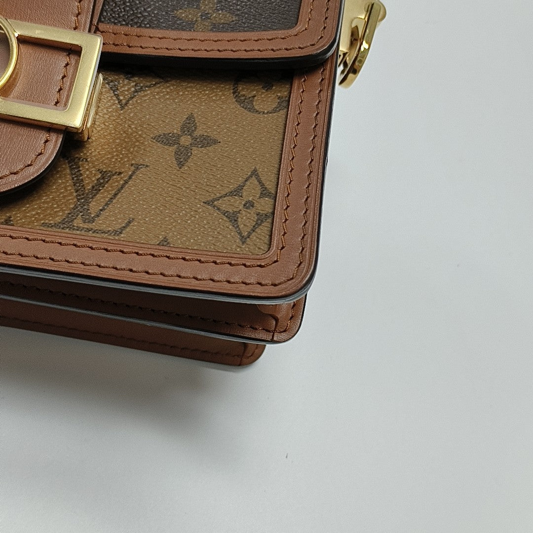 DAUPHINE Mini Monogram Coated Canvas Brown