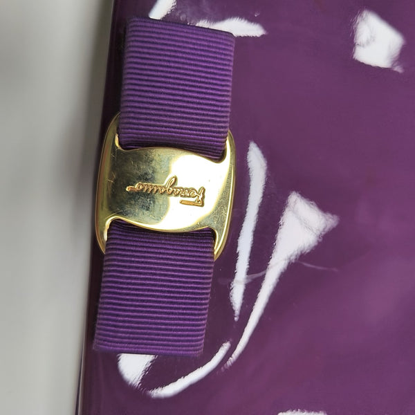 Calfskin Shoulder Bag Purple