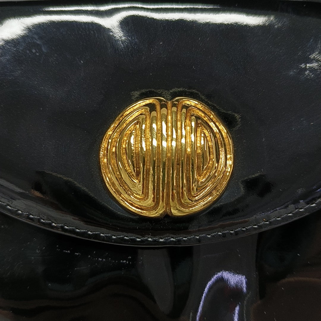 Leather Top Handle Bag Black