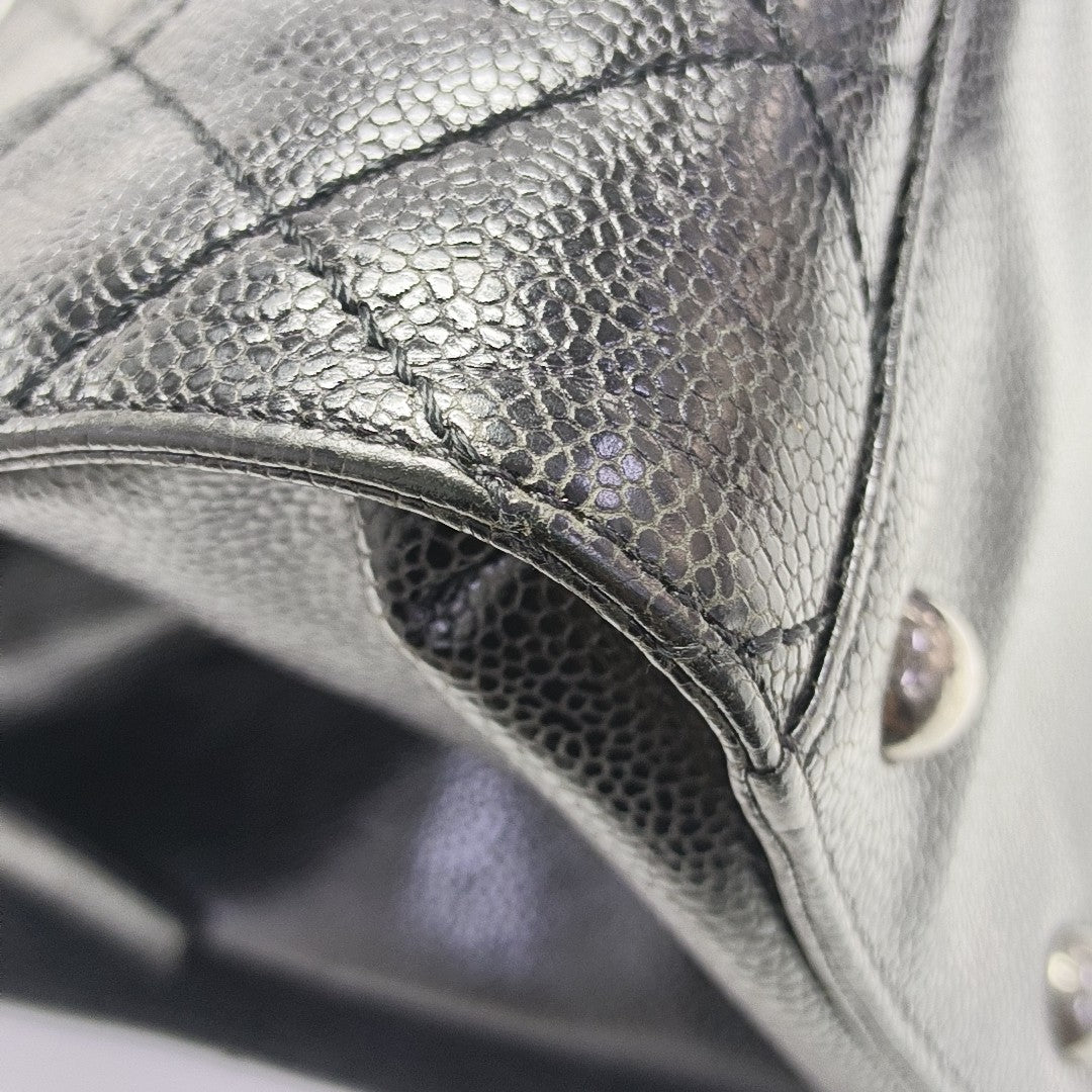 Quilted Calfskin Tote Bag Black