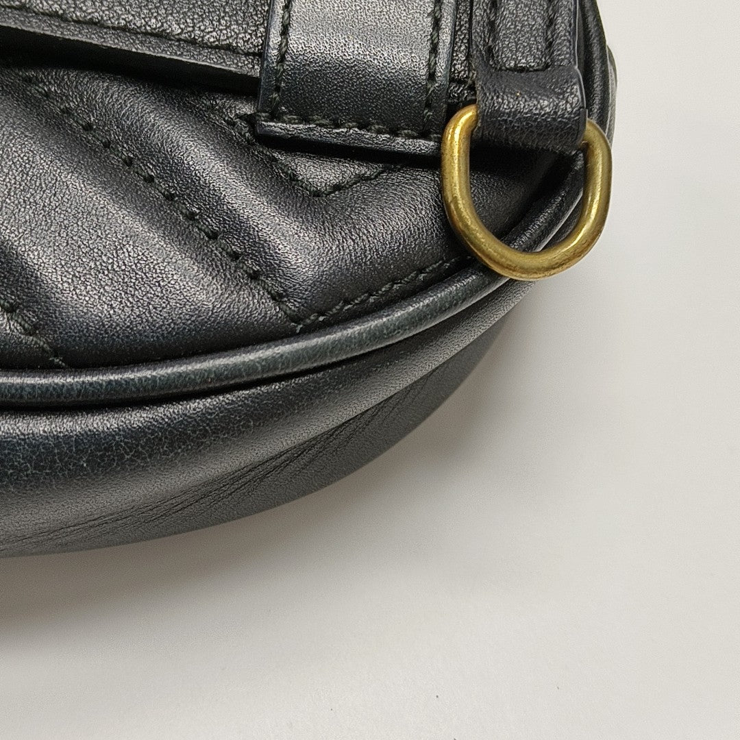 GG Marmont Small Quilted Calfskin Black