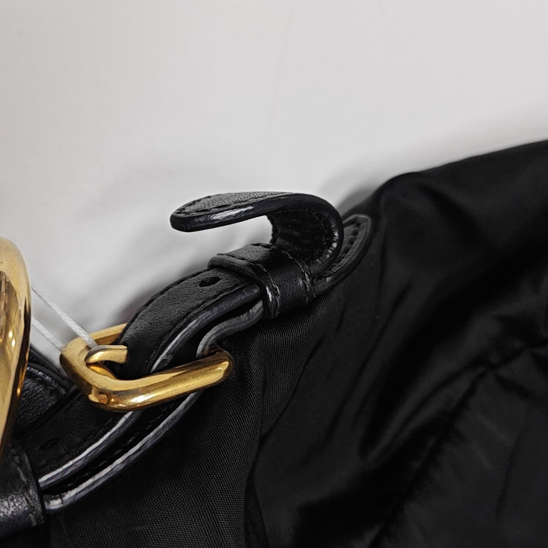 Nylon Shoulder Bag Black