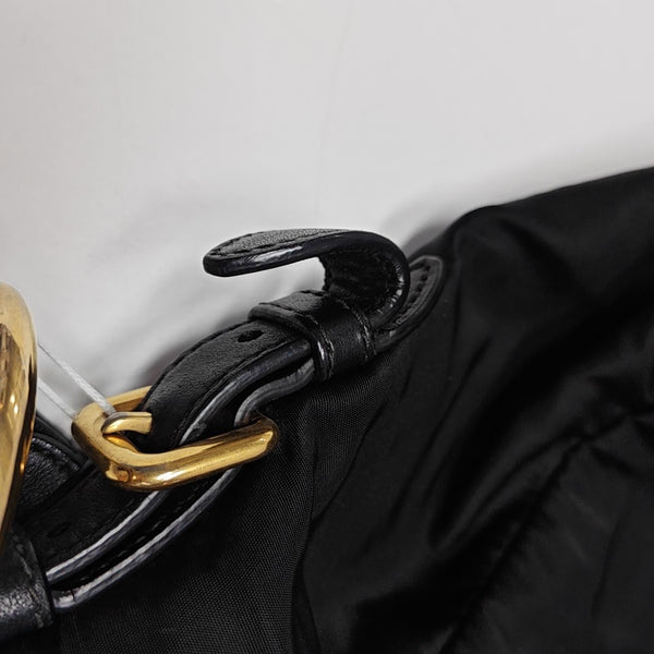 Nylon Shoulder Bag Black