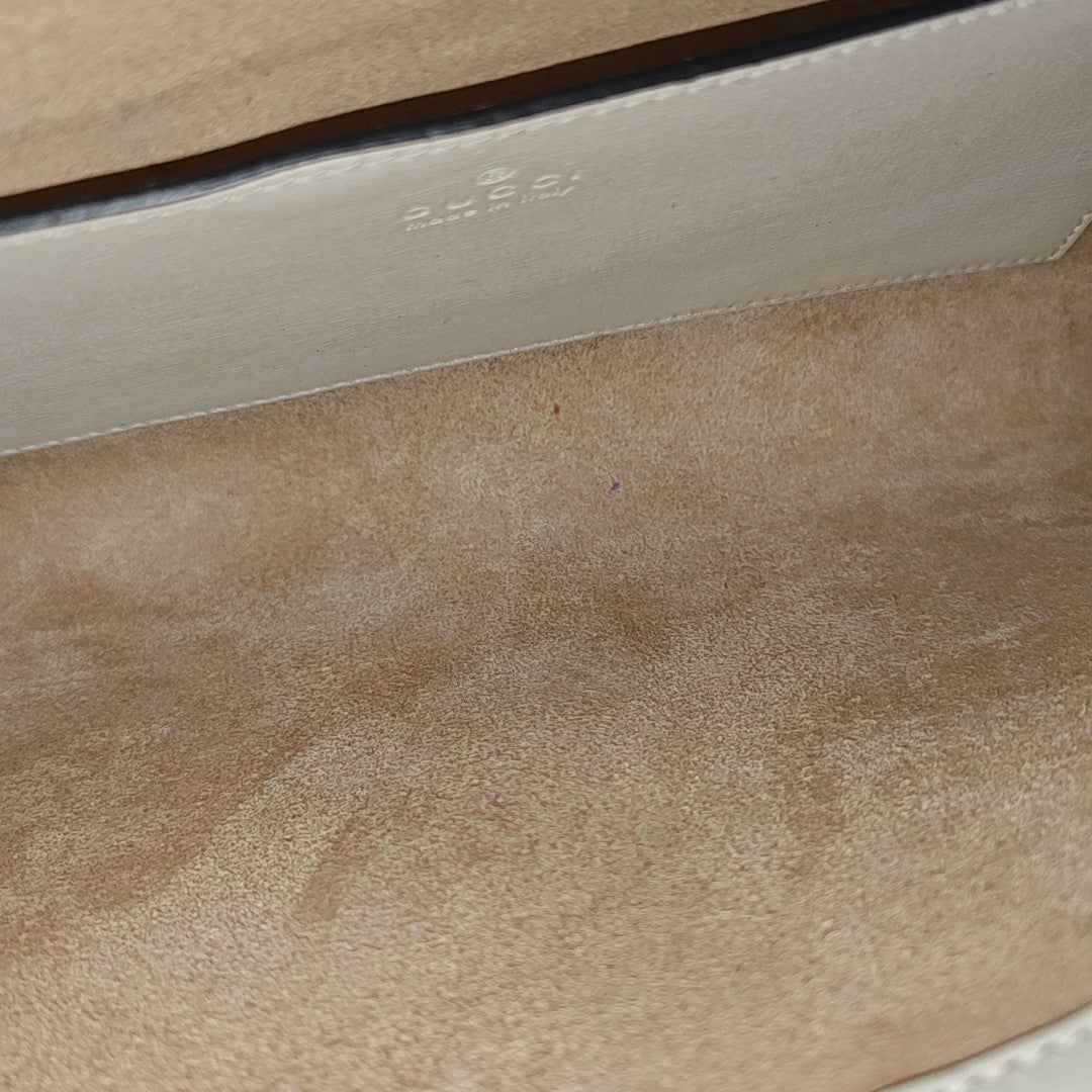 Horsebit 1955 Small Monogram Coated Canvas Beige