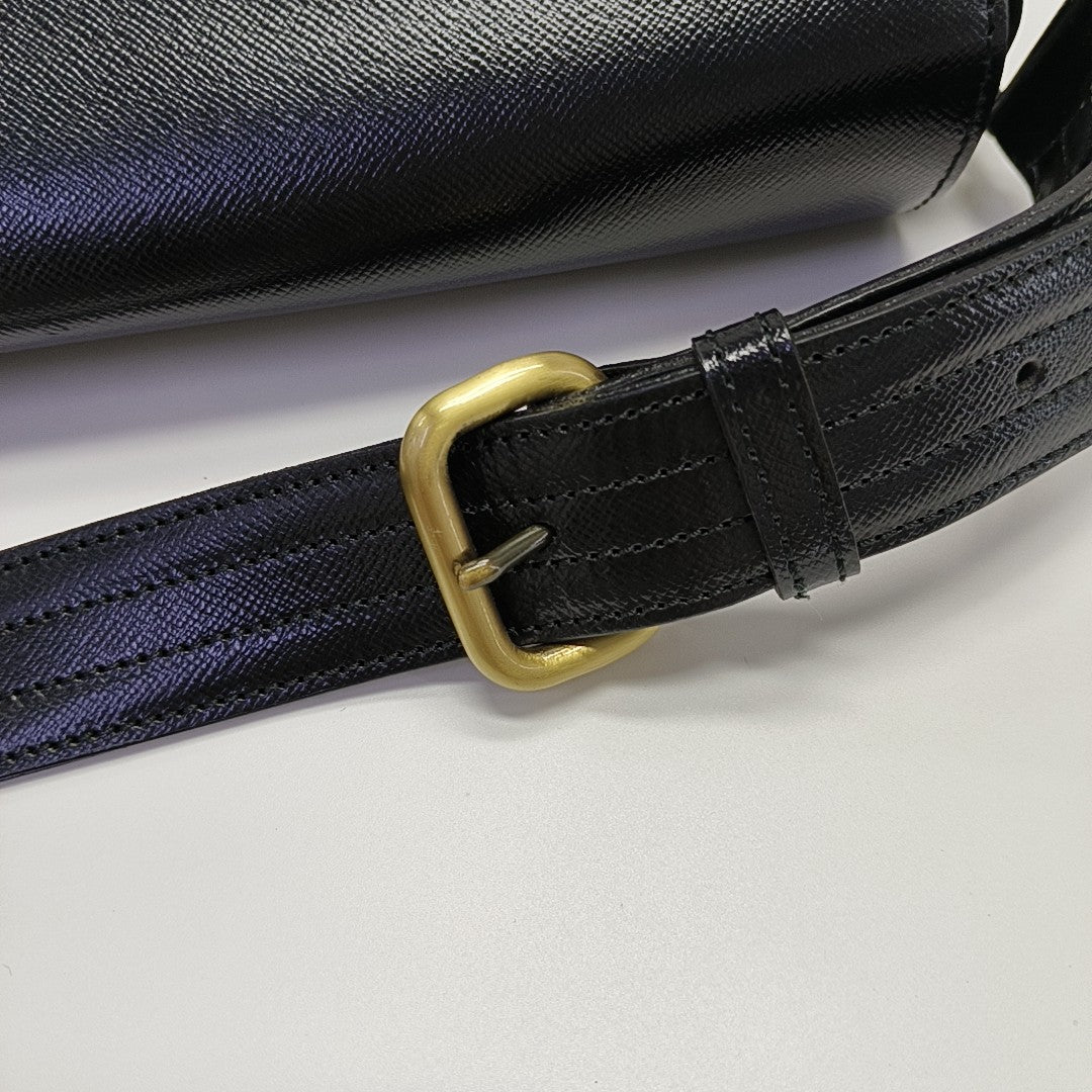 Calfskin Shoulder Bag Black
