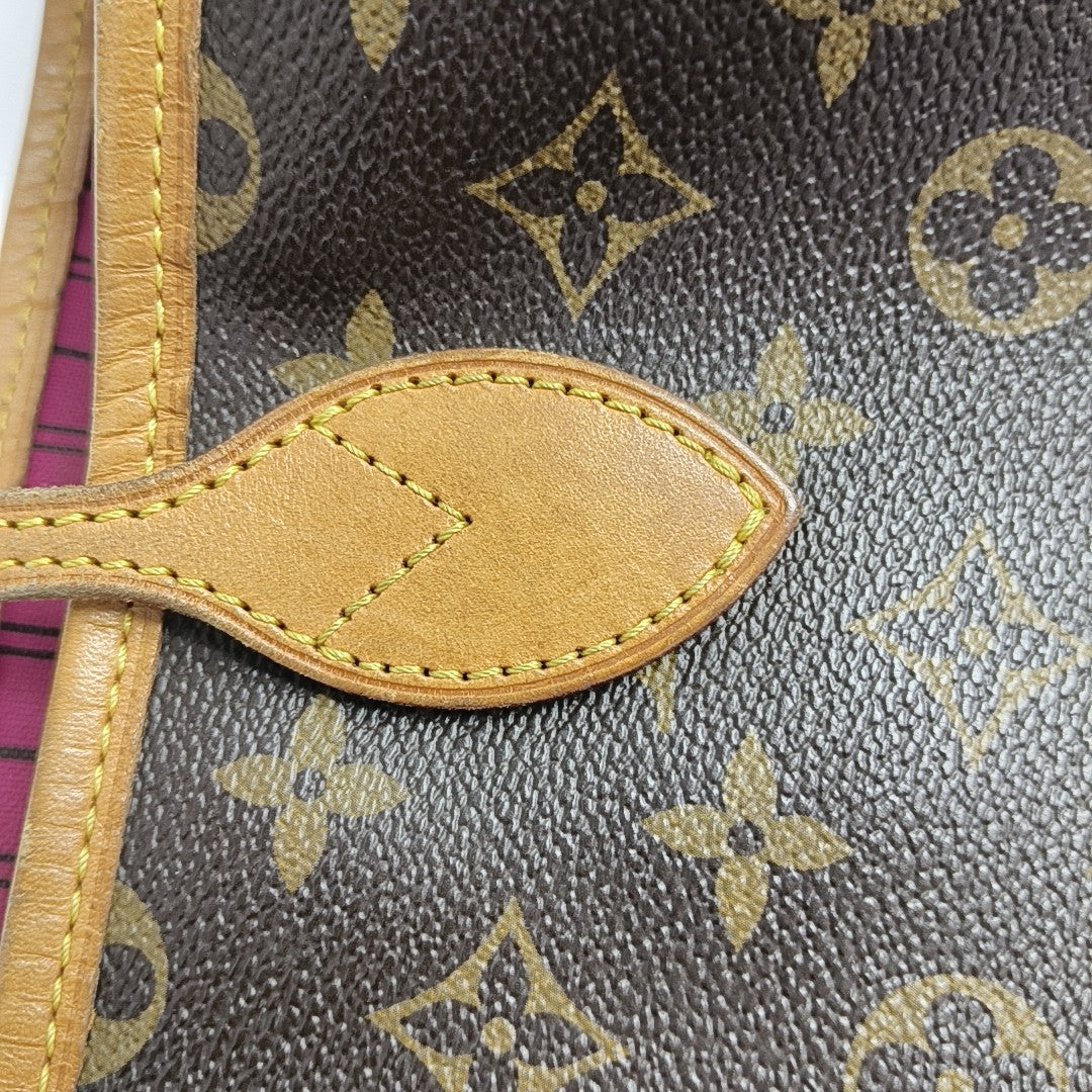 NEVERFULL GM Monogram Coated Canvas Brown