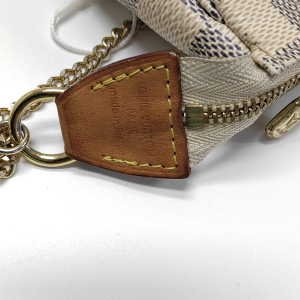 ACCESSOIRES Mini Damier Azur Coated Canvas White