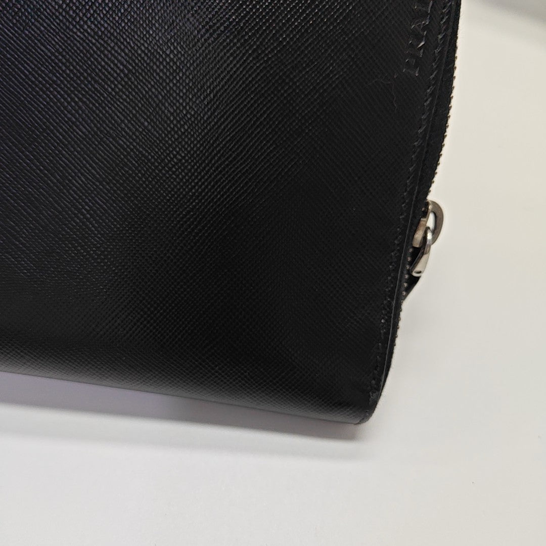 Saffiano Calfskin Wallet Black