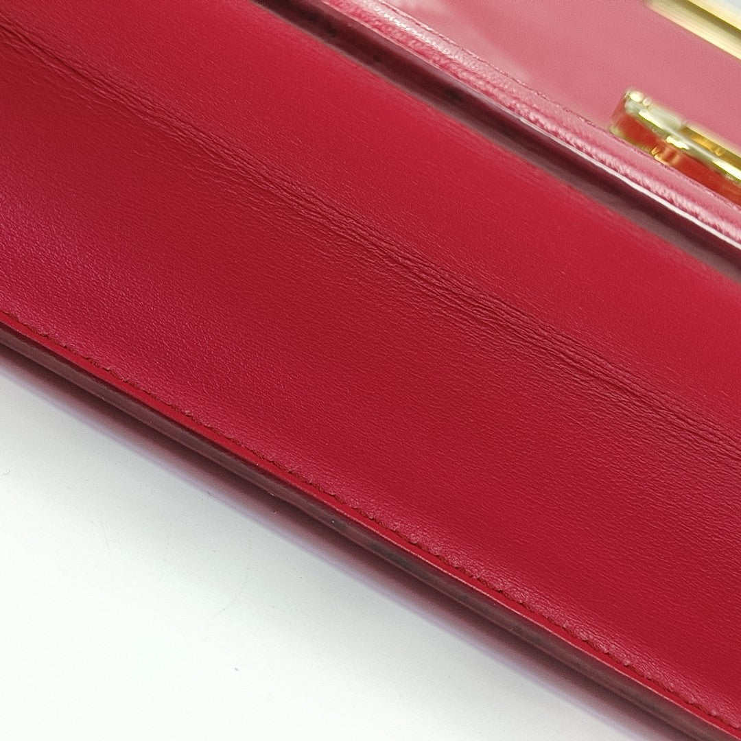 Quilted Leather Shoulder Bag Red